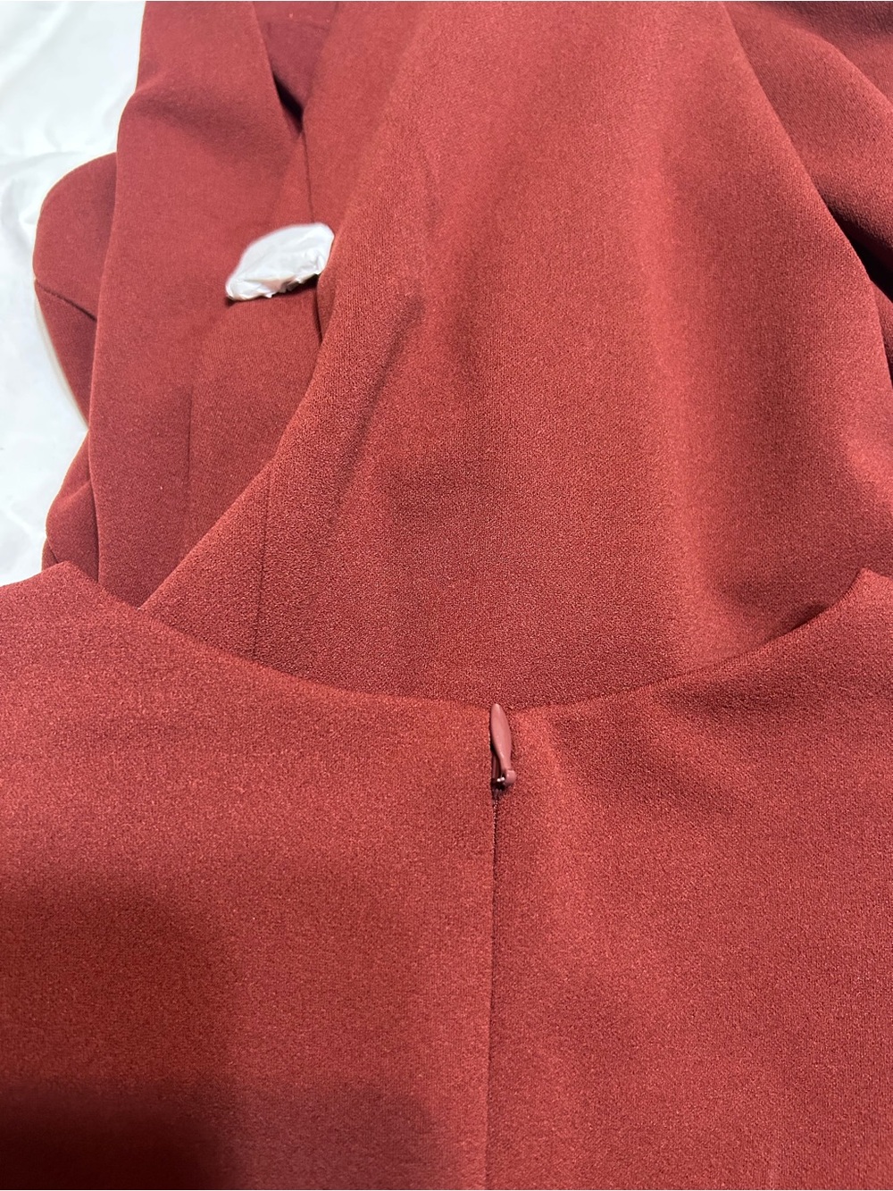 Express Sleeveless Burgundy Mini Dress with Side Bow Accent Buttons - Picture 7 of 9